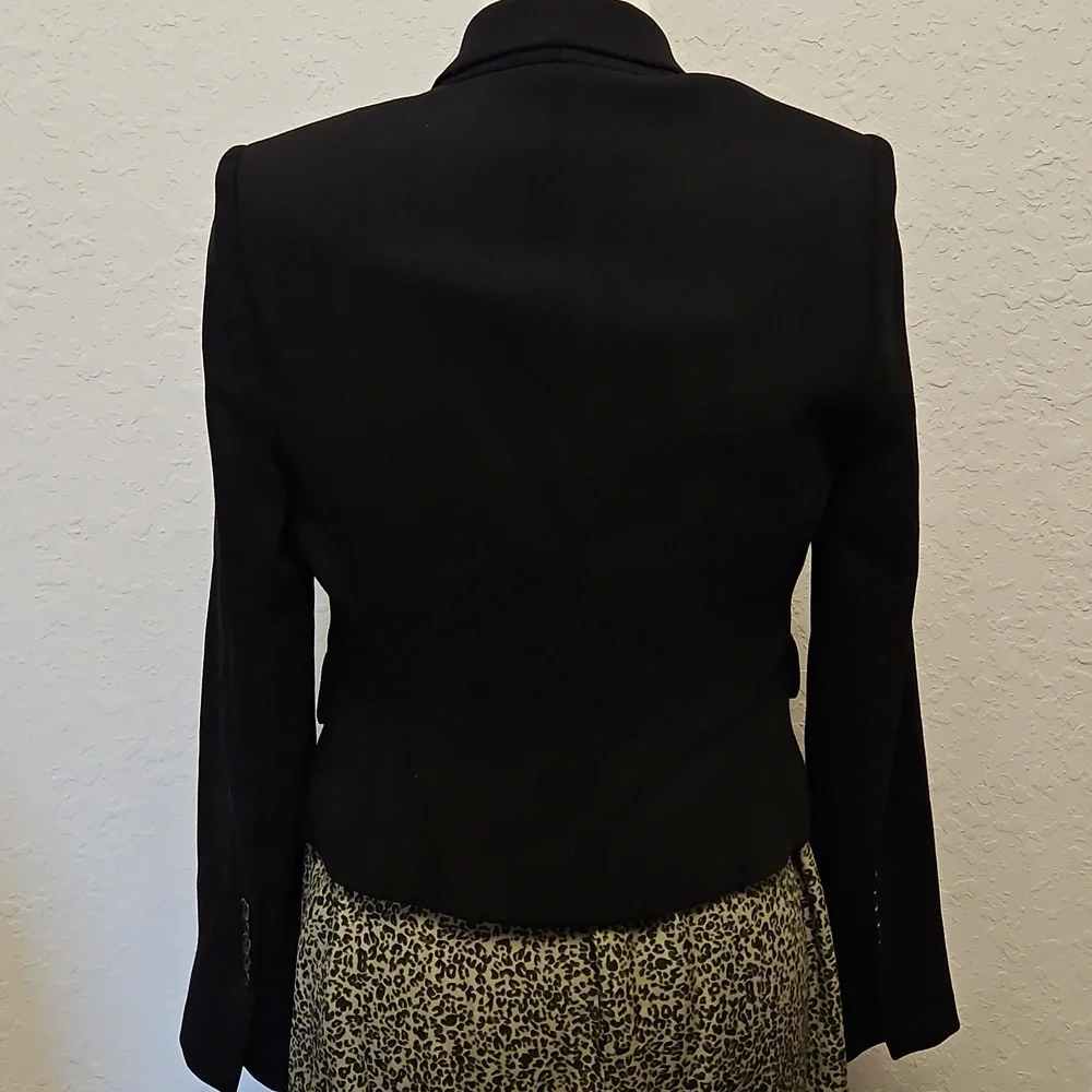 BCBGMaxAzria Black Jacket, Wool Blend, Size Small